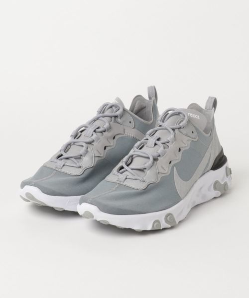 28cm ナイキ リアクト エレメント 55 灰/銀 BQ6166-007 REACT ELEMENT 55 の画像1