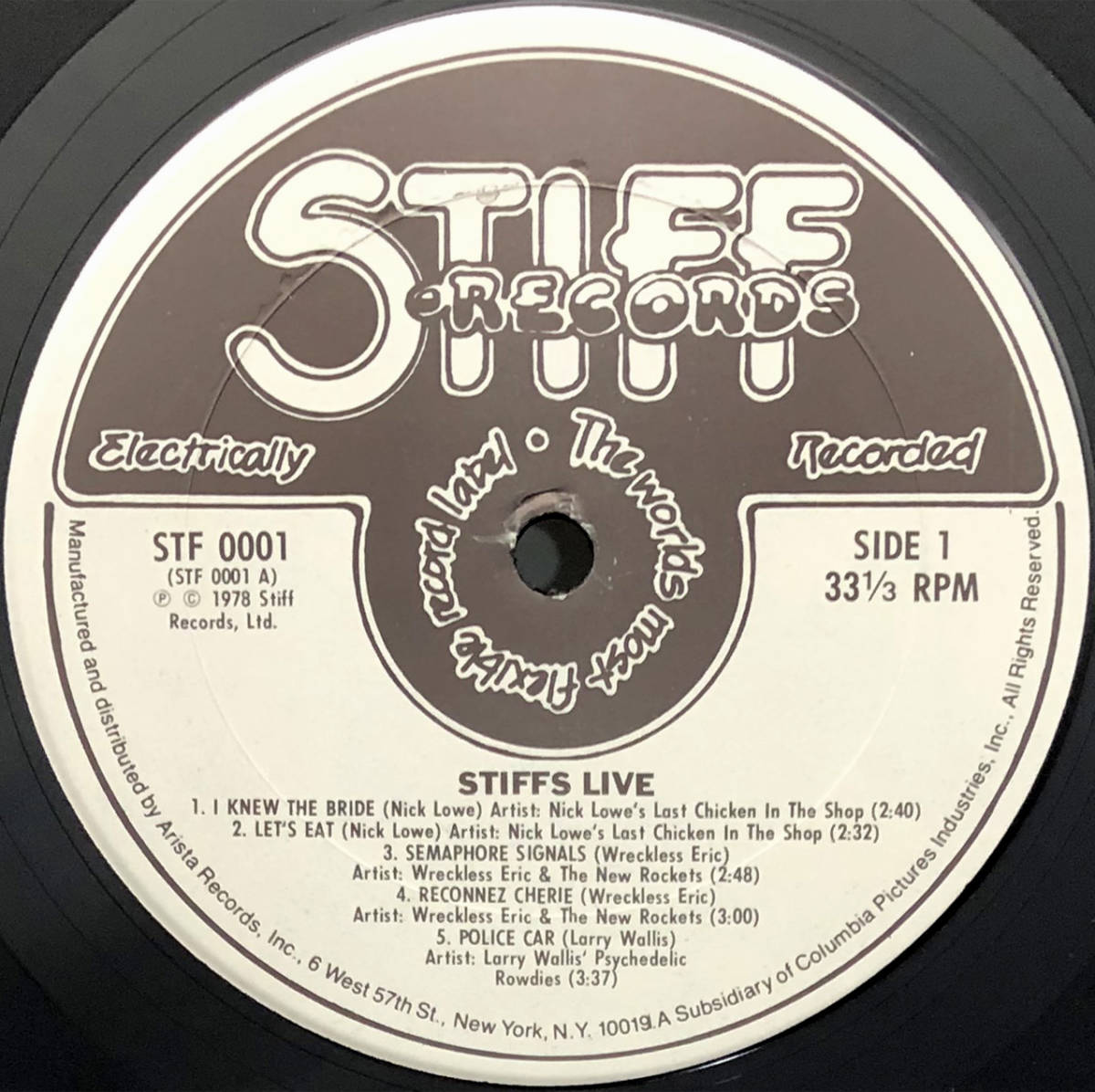 ★美品 US ORIG LP★IAN DURY,NICK LOWE,ELVIS COSTELLO他/Stiffs Live 1978年 STIFF英国ツアー 全員「Sex & Drugs & Rock & Roll」圧巻_画像3
