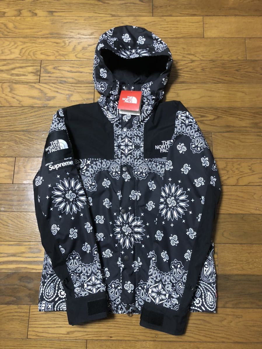 新品 14AW Supreme The North Face Bandana Mountain Parka Black Sサイズ 黒 国内正規品 ノースフェイス バンダナ マウンテンジャケット