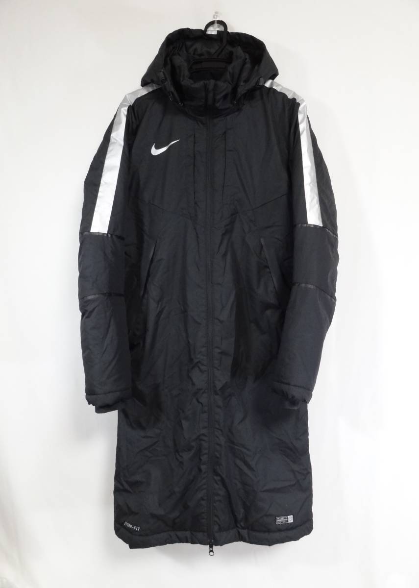 ナイキ NIKE STORM-FIT SQUAD ミッドフィルロングジャケット S 美品 防寒 中綿 上着 コート トレーニング ウェア