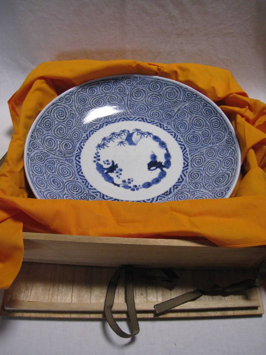 古伊万里 蛸唐草文大皿 一尺二寸 江戸時代後期 www.nickstellino.com