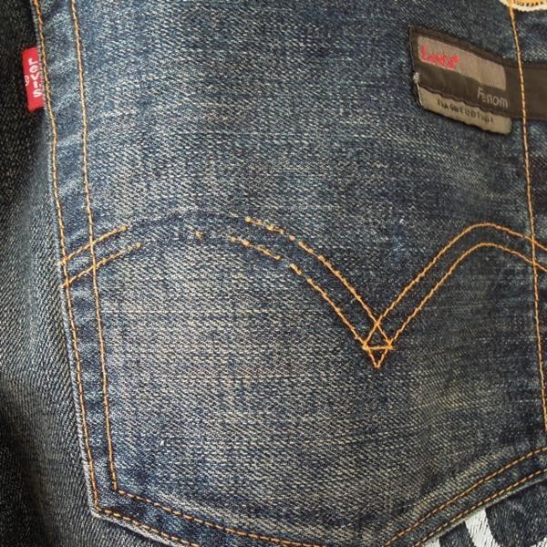 levi's fenom × UE デニム 505 disco クラッシュ加工 L(m-054)_画像8