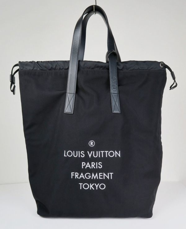 即完売 LOUIS VUITTON x FRAGMENT ルイヴィトン フラグメント カバライト トート バッグ TOTE BAG　black b1929_画像1