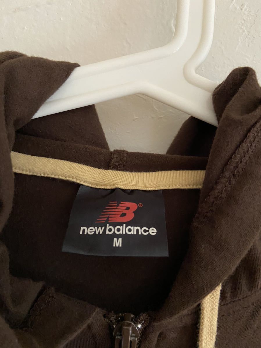 中古 New Balance ニューバランス スウェットセットアップ ブラウン サイズMの画像3