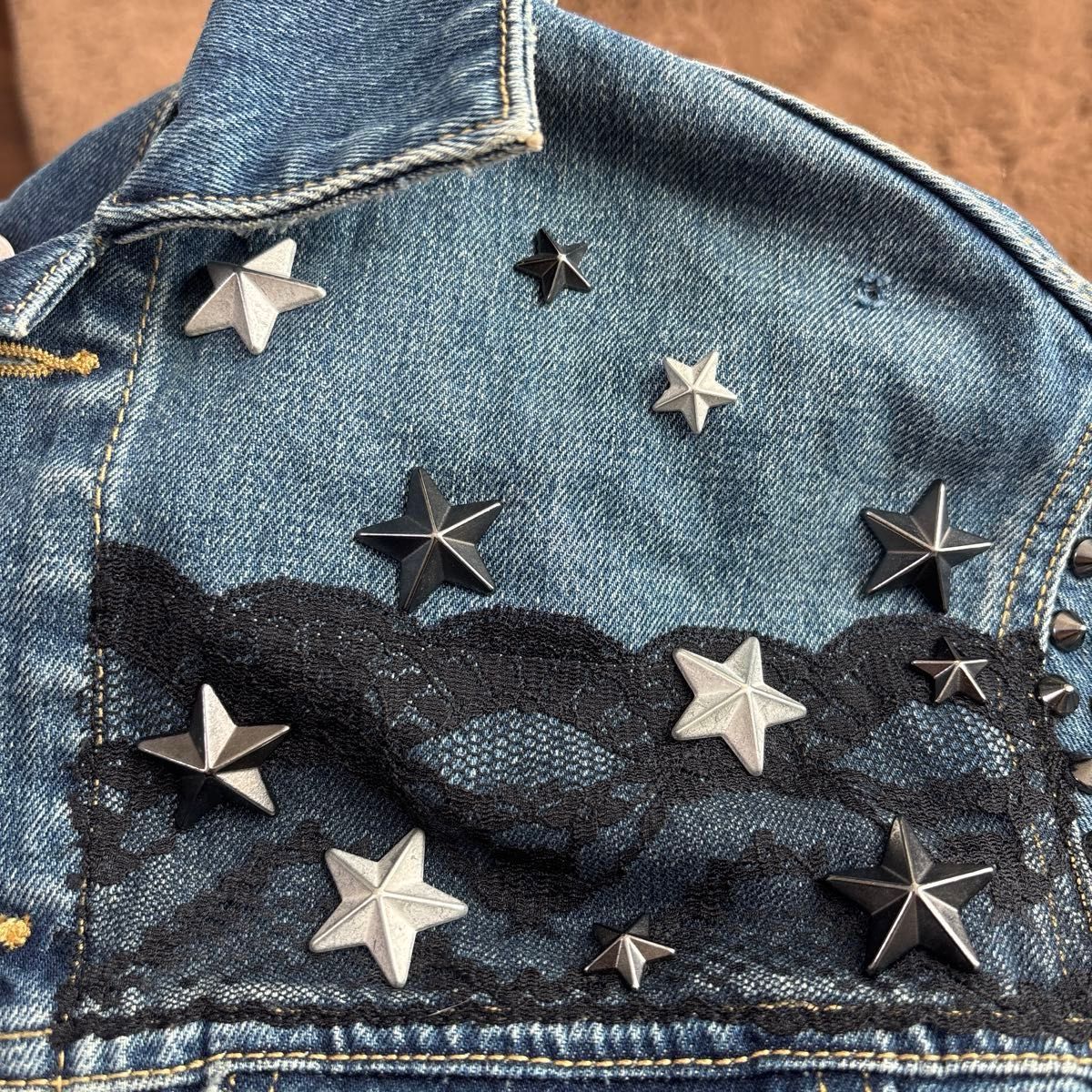 ZARA ザラ デニムジャケット オーバーサイズ ジージャン スター ZARA ザラ デニムジャケット オーバーサイズ ジージャン スター