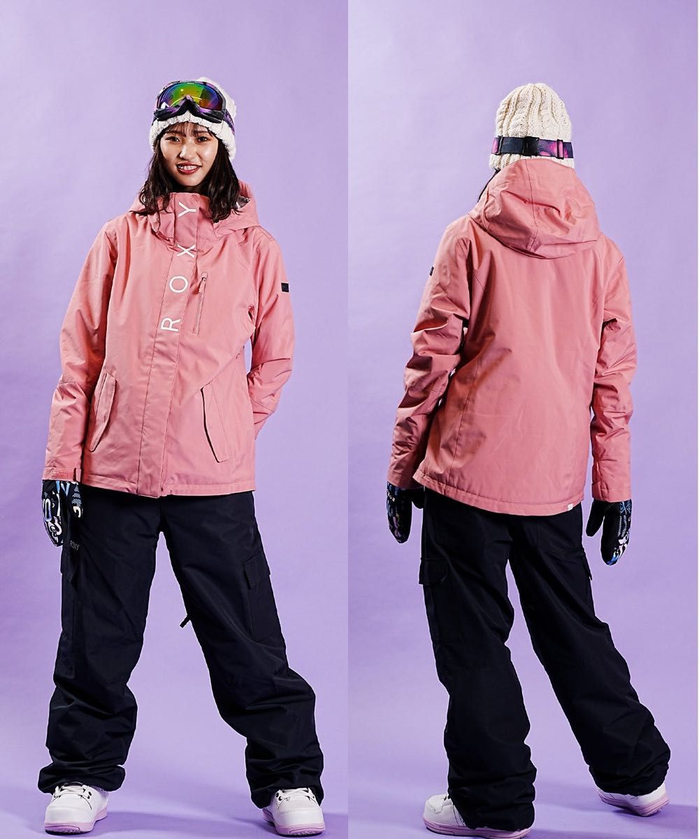 ROXY スノーボードウェア レディース 上下セット(上 ピンク/下 ROXY スノーボードウェア レディース 上下セット(上 ピンク/下