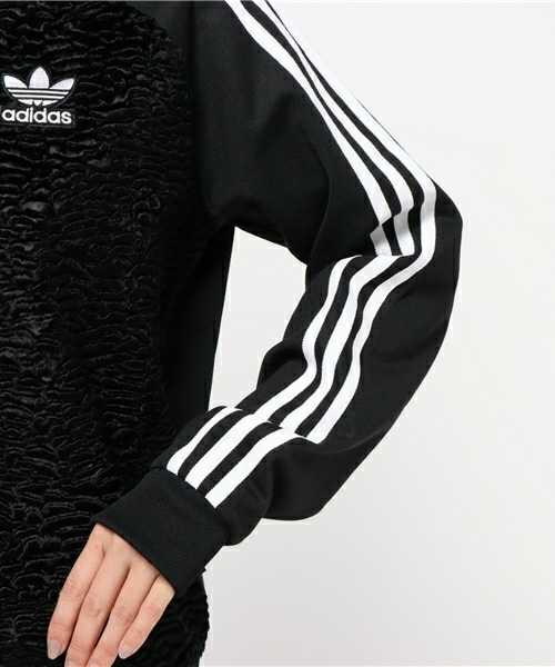 アディダス オリジナルス スリーストライプ パーカー adidas originals 3 STRIPES HOODIE フェイクファー切替 スウェット ジャージ M_画像2