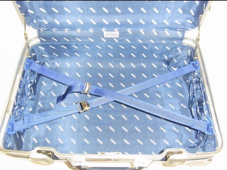 レア！超希少 リモワ RIMOWA 1999年モデル　シルバーインテグラル 旧青ロゴ 外付けキャリー 35L キャリーケース 2輪 廃盤　キャリーバッグ_画像10