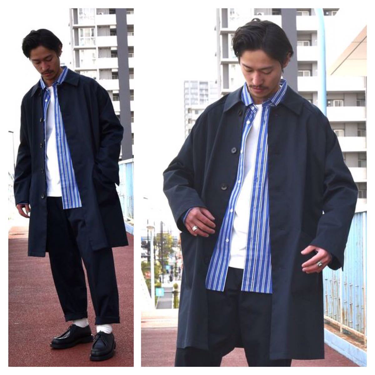 新品 SHIPS HEAVENLY COTTON DUSTER COAT ダスターコート ステンカラーコート 定価20350円 S 上質コットン