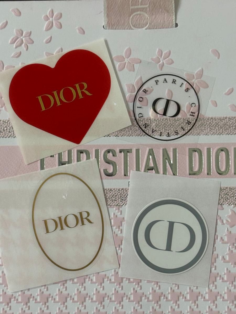 激レア DIOR 公式ラッピング ステッカー シール 4枚|Yahoo 激レア DIOR 公式ラッピング ステッカー シール 4枚|Yahoo