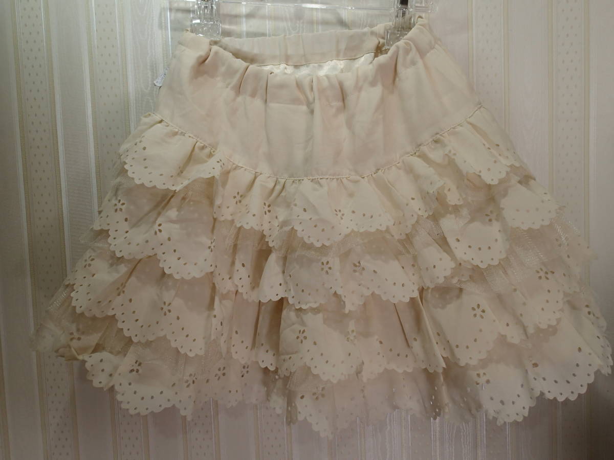 * Mezzo Piano /mezzo piano 130.*chu- reflet a miniskirt / frill design ( lining equipped * waist rubber )t1349