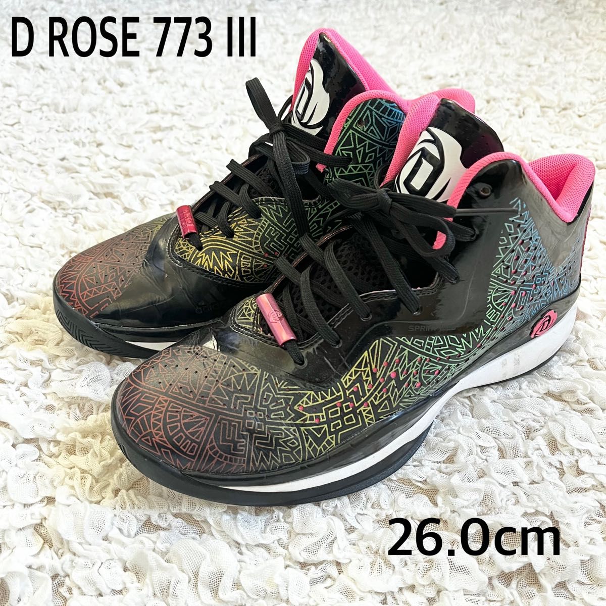 アディダス Adidas バスケットボールシューズ D ROSE 773 III C75731 US8 26.0cm バッシュ