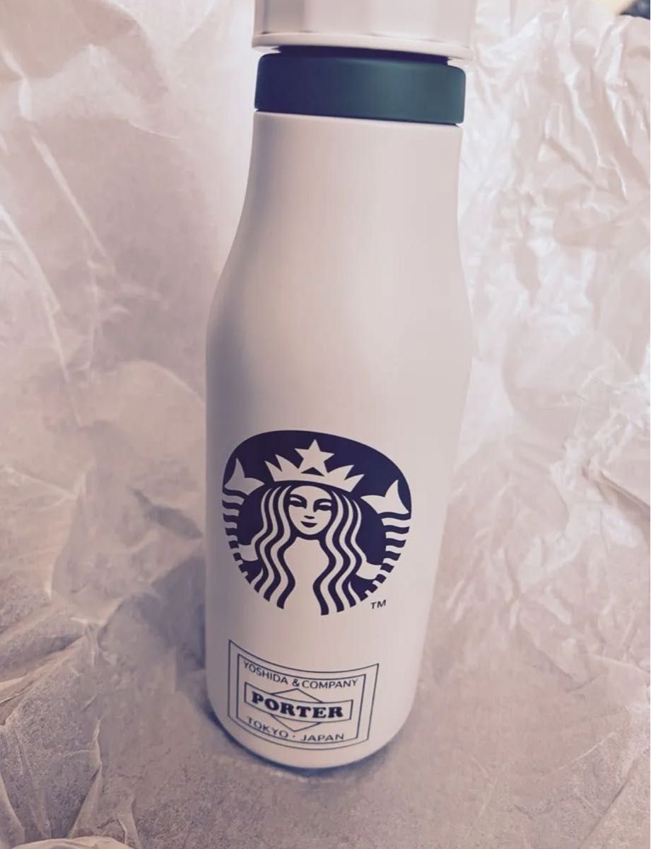 スターバックス×PORTERコラボのステンレスロゴボトル ホワイト スターバックス×PORTERコラボのステンレスロゴボトル ホワイト