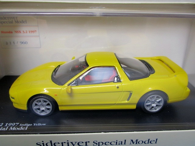 ★☆【sideriver】1/43 ホンダ NSX 3.2 1997 イエロー ☆★_画像2