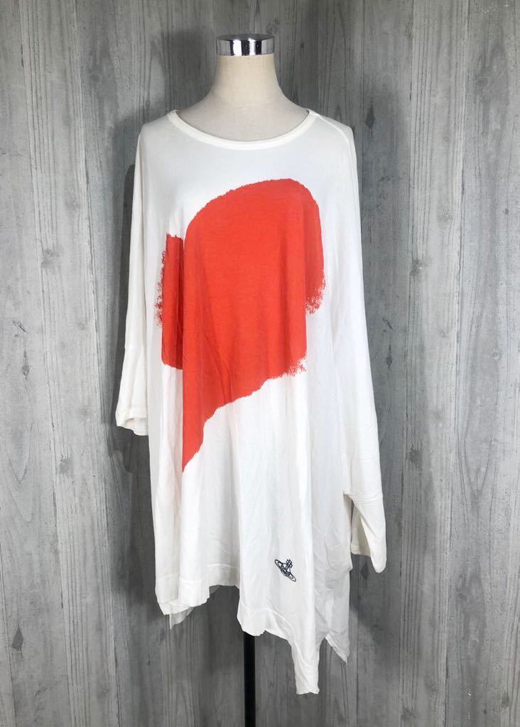 VIVIENNE WESTWOOD Anglomania ヴィヴィアンウエストウッド レディース プリント 変形 Tシャツ ワンピース S表記 日本買い ヴィヴィアンウエストウッド、変形Tシャツ Tシャツ/カットソー(半袖/袖なし)