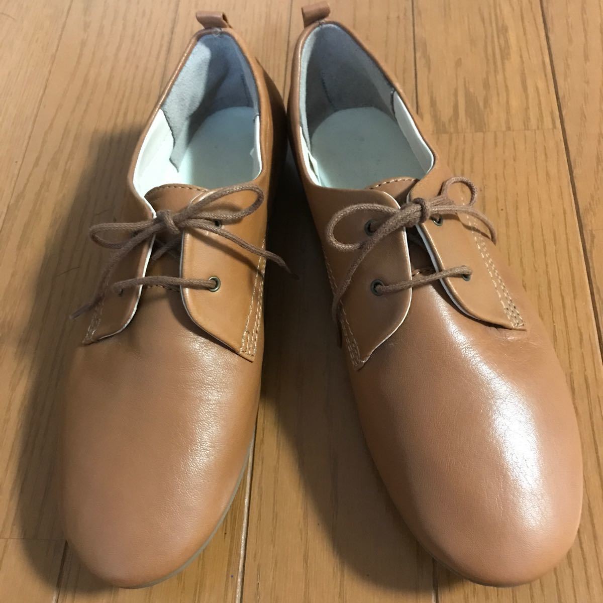 Paypayフリマ レザーレースアップシューズ 無印良品 キャメル 未使用 Paypayフリマ レザーレースアップシューズ 無印良品 キャメル 未使用