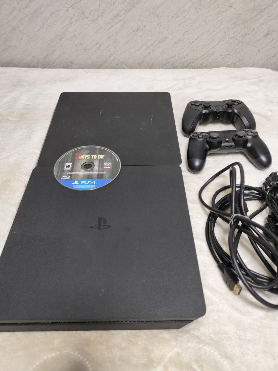 PS4 本体 2台 ブラック PlayStation4 CUH-2100A 初期化 動作確認 PS4 本体 2台 ブラック PlayStation4 CUH-2100A 初期化 動作確認