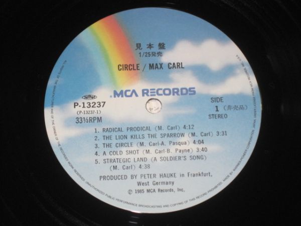 Max Carl - Circle /Tony Carey/洋楽/ロック/ P-13237/帯付/国内盤LPレコード_画像5