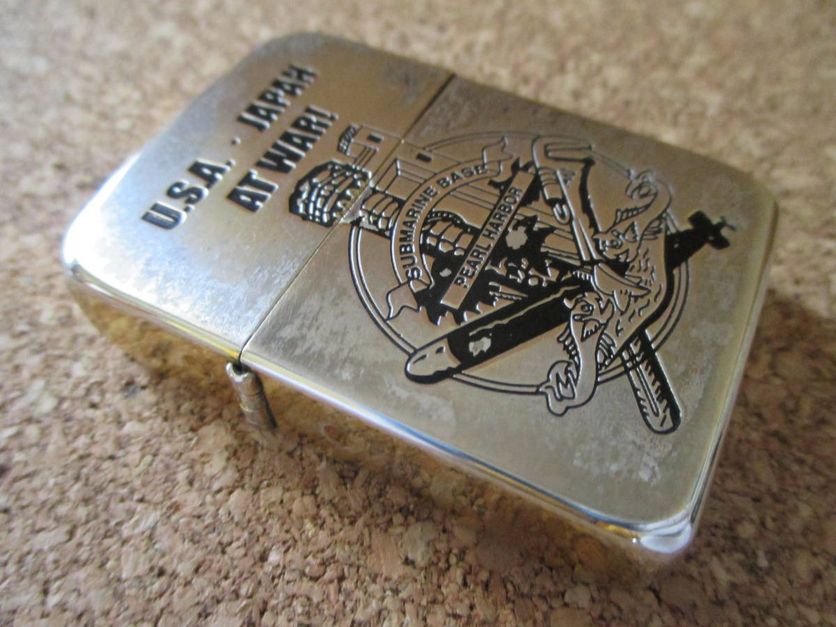 ZIPPO 『U.S.A.・JAPAN AT WAR！SUBMARINE BASE PEARL HARBOR 1941レプリカ』2006月3月製造 真珠湾攻撃 オイルライター ジッポ 廃版激レア