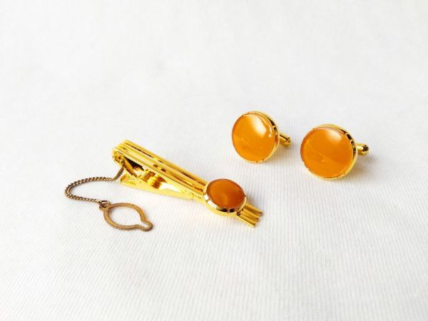 本鼈甲 丸型 ネクタイピン カフスボタン セット べっ甲 べっこう 本鼈甲 丸型 ネクタイピン カフスボタン セット べっ甲 べっこう
