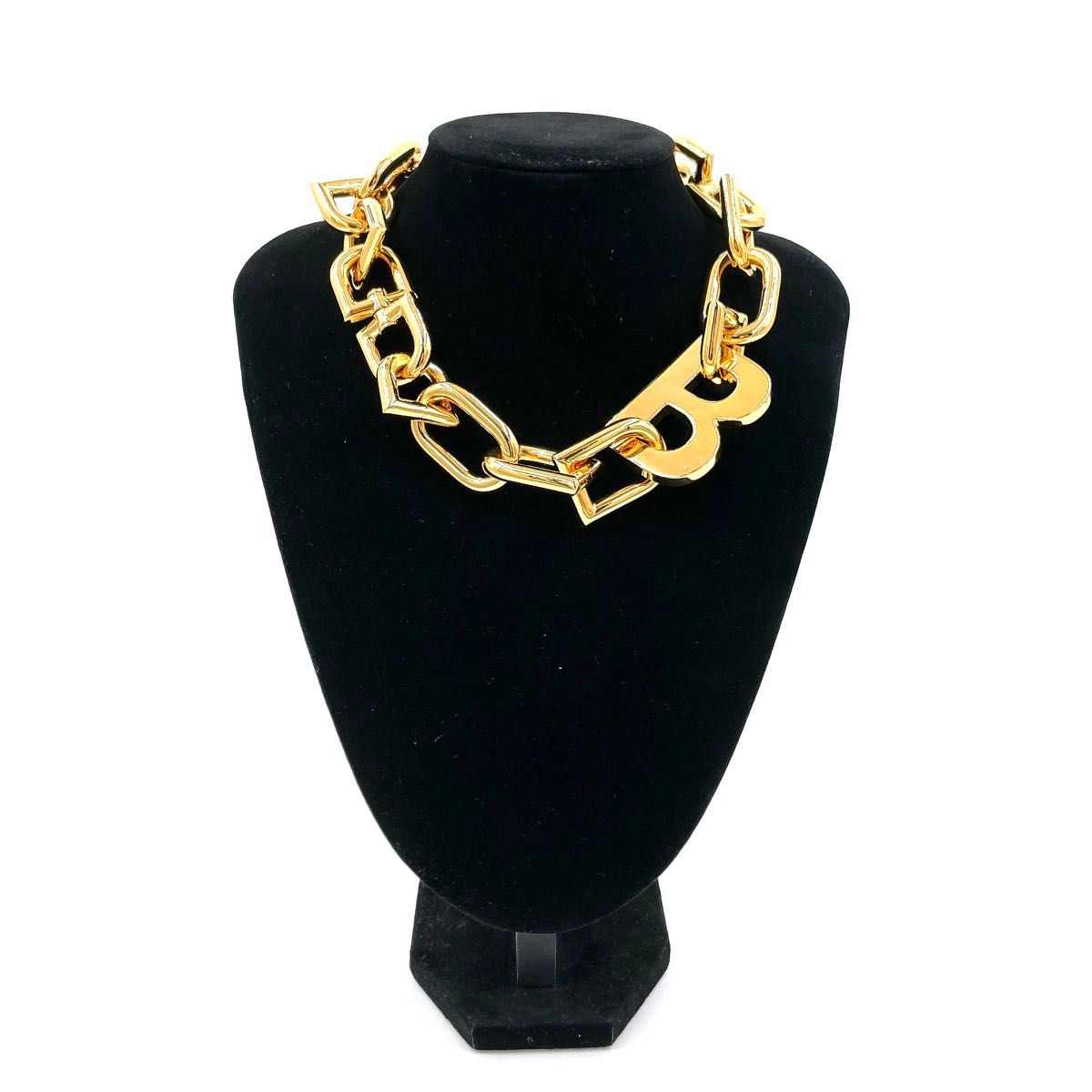 【BALENCIAGA】バッグ gold-tone ネックレス BALENCIAGA バレンシアガ Bロゴ ゴールド チェーン ネックレス