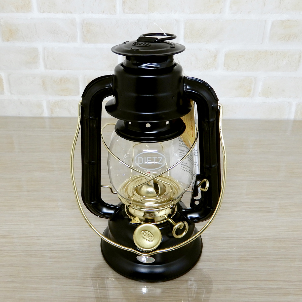 大セール【送料無料】新品 Dietz #50 Comet Oil Lantern Black & Gold Trim 替芯付 ◇デイツ コメット ブラック ハリケーンランタン 黒金