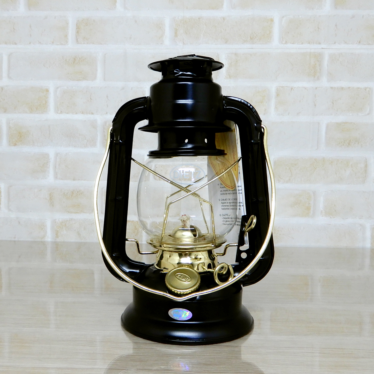 大セール【送料無料】新品 Dietz #50 Comet Oil Lantern Black & Gold Trim 替芯付 ◇デイツ コメット ブラック ハリケーンランタン 黒金