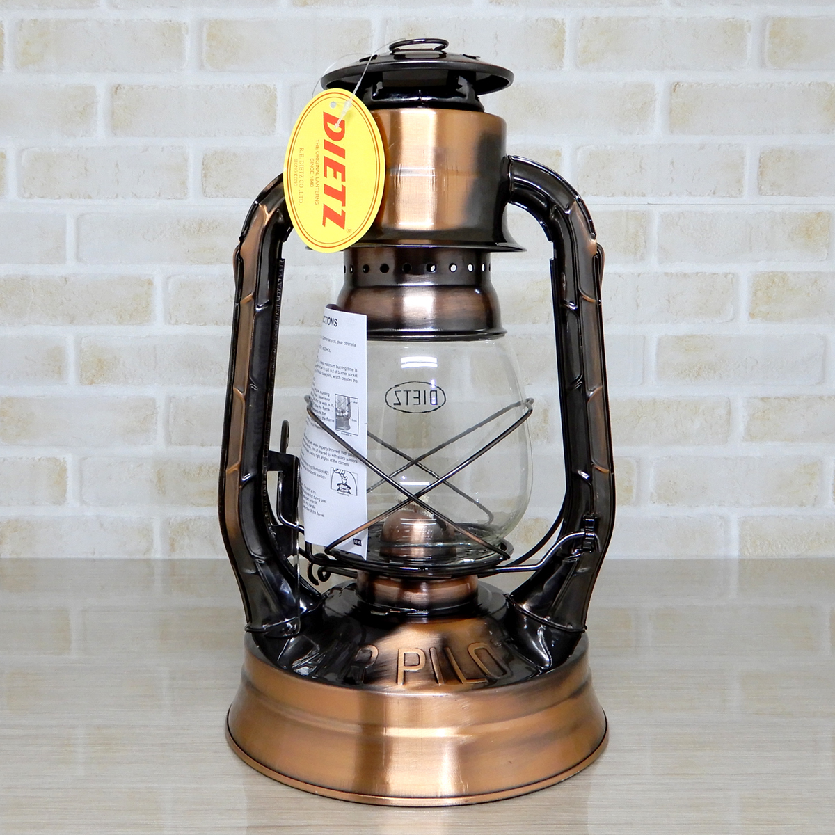 替芯2本付【送料無料】新品 Dietz #8 Air Pilot Oil Lantern - Bronze 【日本未発売】 ◇デイツ No.8 ブロンズ 青銅 ハリケーンランタン 銅 4