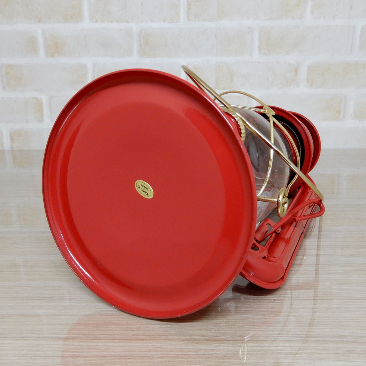 替芯2本付【送料無料】新品 Dietz #20 Junior Oil Lantern - Red Brass Trim 【日本未発売】◇デイツ 赤金 レッド ハリケーンランタン 真鍮