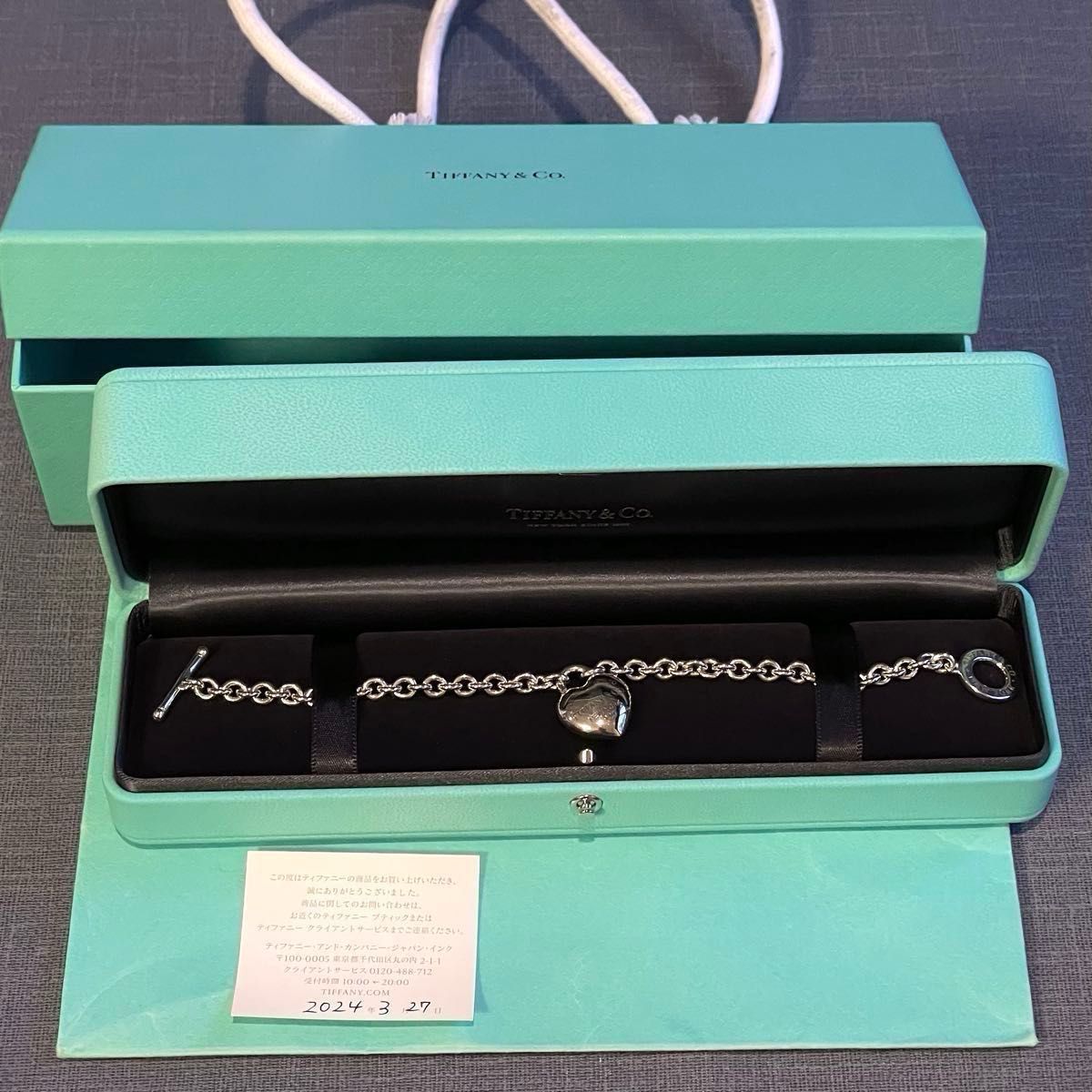 保証書付き/極美品】Tiffany ティファニー フルハート トグル 保証書付き/極美品】Tiffany ティファニー フルハート トグル