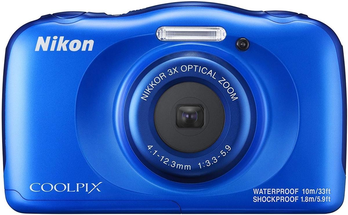 人気商品！】 クールピクス カメラ 防水 ブルー W100 COOLPIX Nikon 美