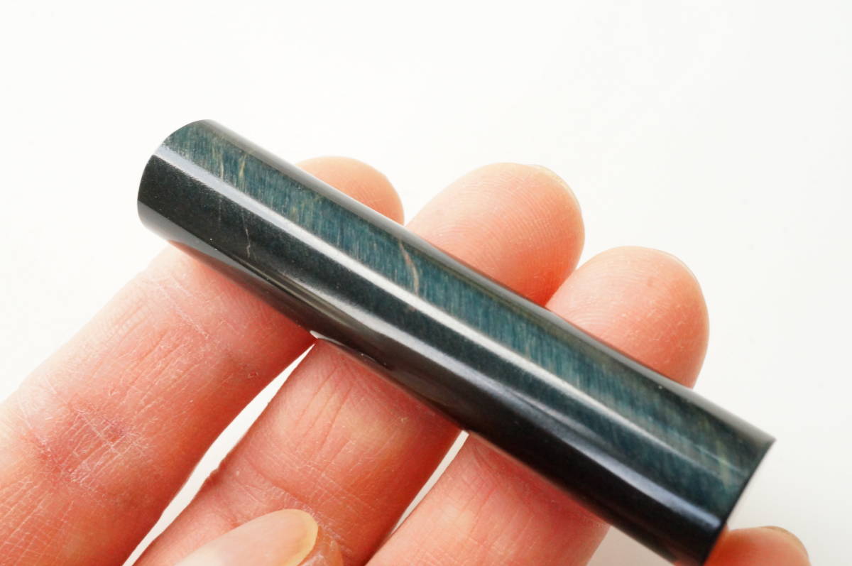 美しい目が出る天然紺虎目石・紺色タイガーアイの印材!極上品【 美しい目が出る天然紺虎目石・紺色タイガーアイの印材!極上品【