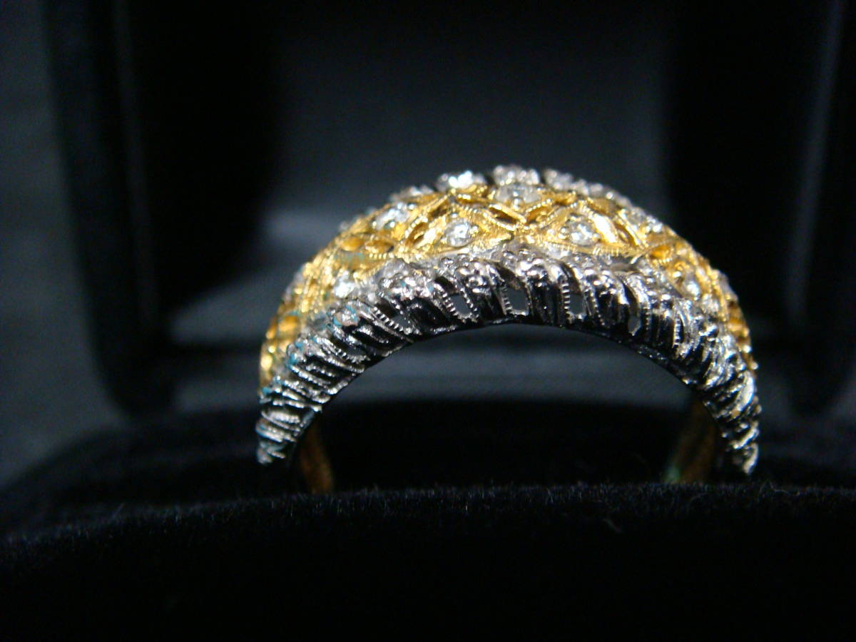 * antique diamond ring 14 gold *