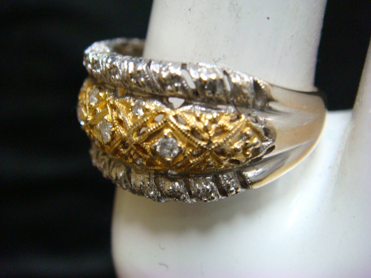 * antique diamond ring 14 gold *