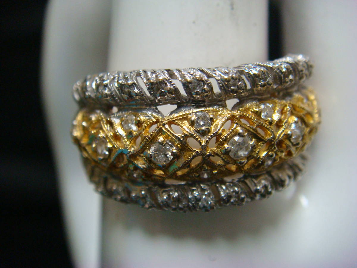 * antique diamond ring 14 gold *