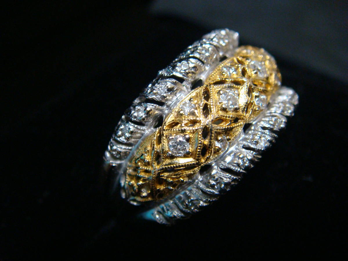 * antique diamond ring 14 gold *