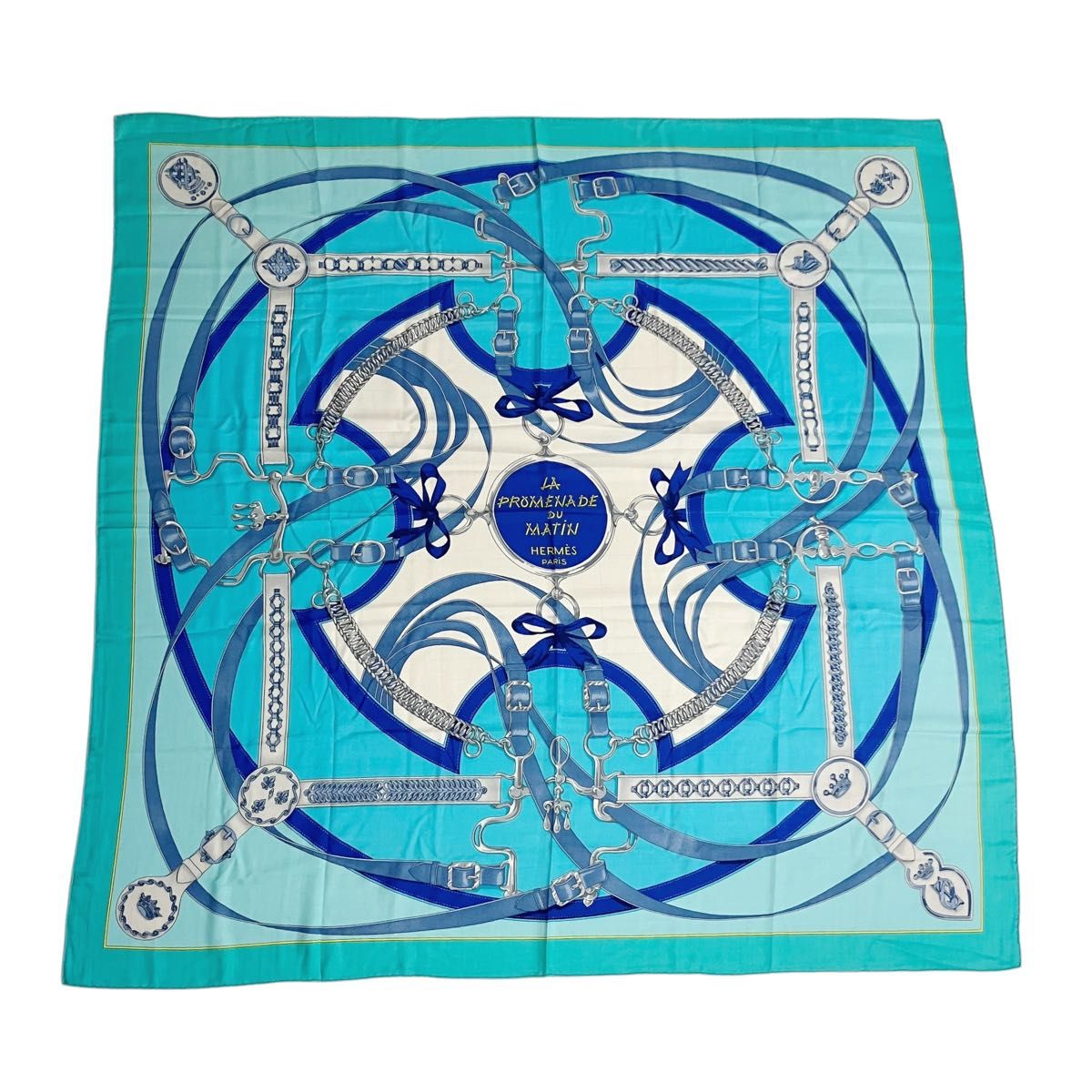 エルメス HERMES カレジェアン140 La Promenade du Matin 朝の散歩 カシミヤ シルク スカーフ