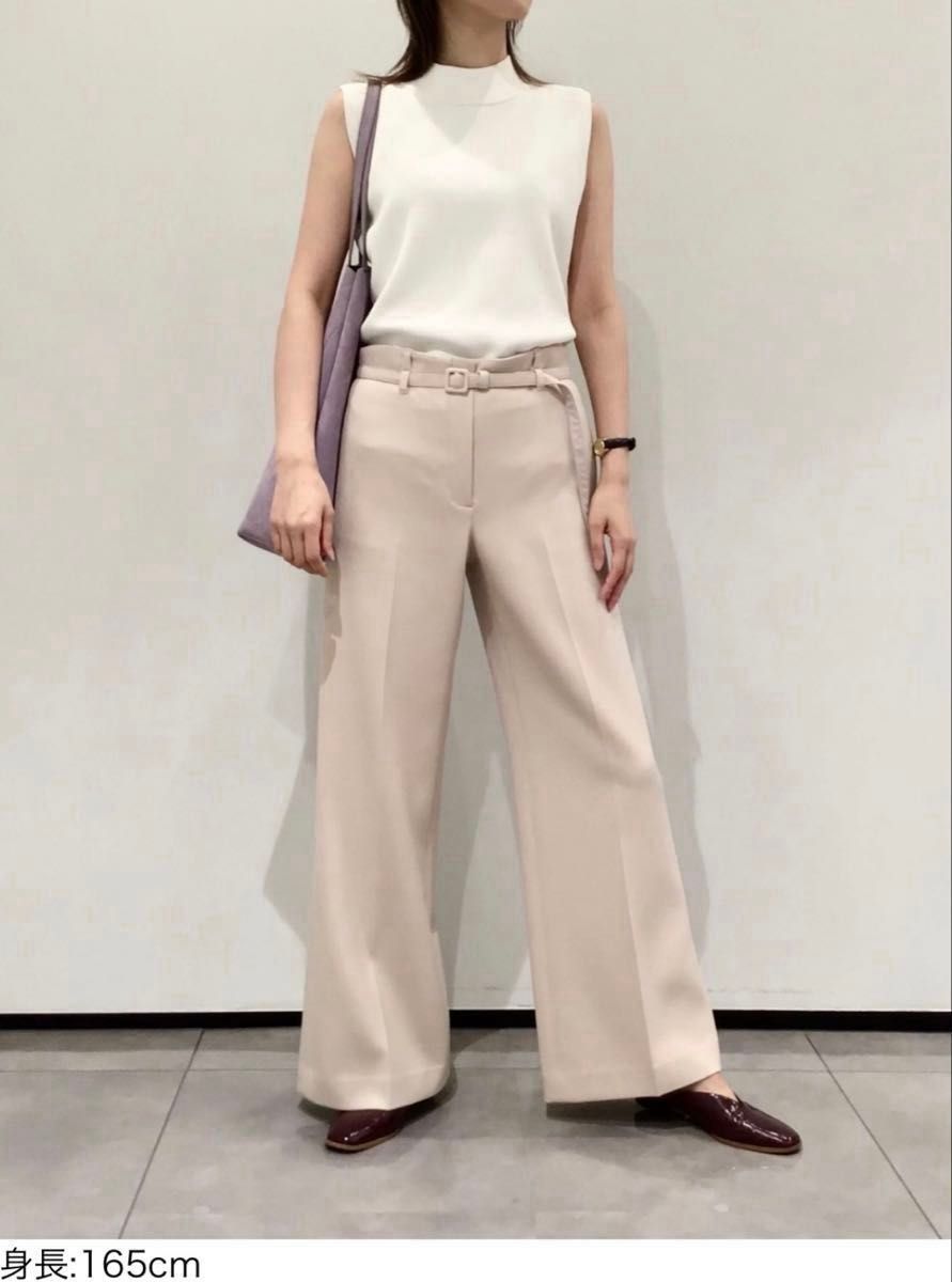 Theory セオリー パンツ(その他) ベージュ 0138224D0154 Theory セオリー BISTRETCH 洗える ストレッチ ベルト センター