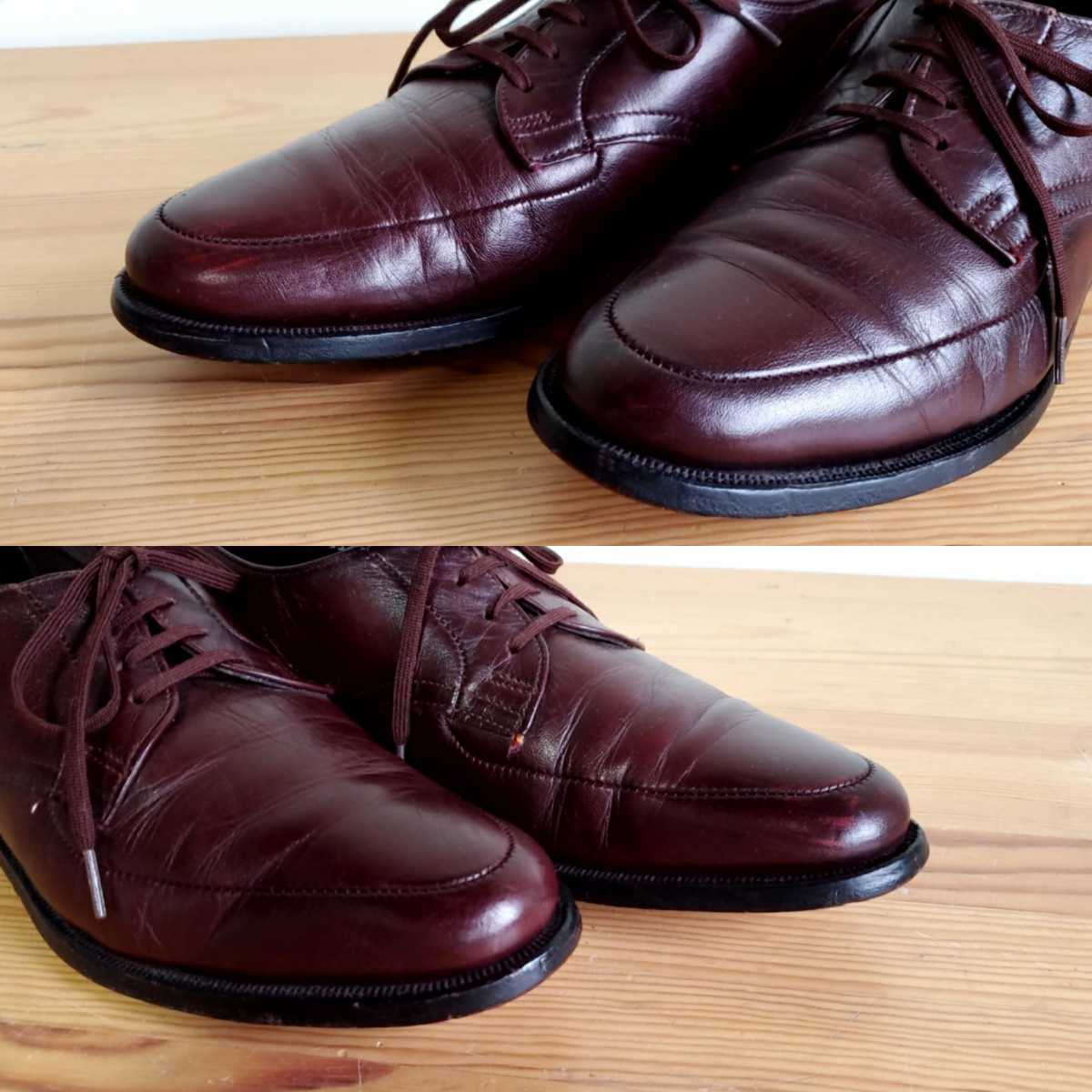 536 【size8C】USA製 Uチップシューズ 赤茶 バーガンディ レザー 536 【size8C】USA製 Uチップシューズ 赤茶 バーガンディ レザー