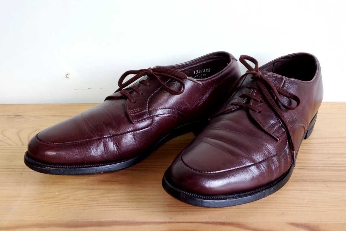 536 【size8C】USA製 Uチップシューズ 赤茶 バーガンディ レザー 536 【size8C】USA製 Uチップシューズ 赤茶 バーガンディ レザー
