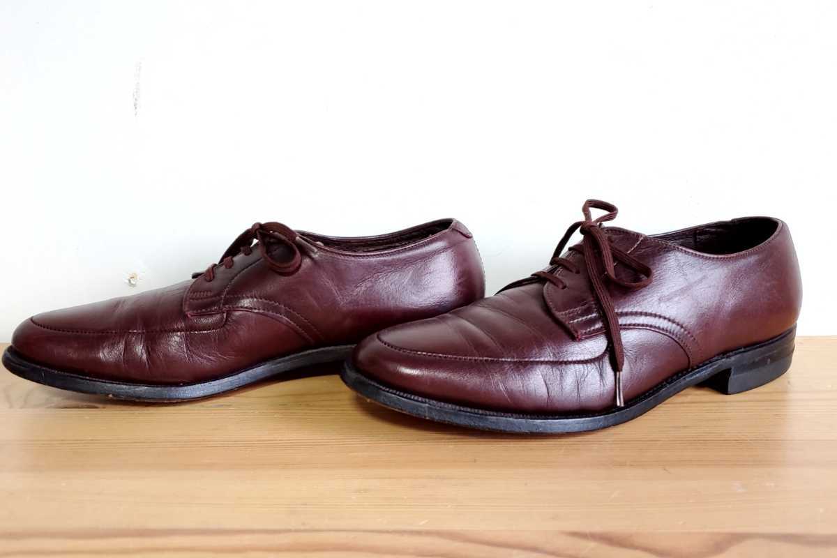 536 【size8C】USA製 Uチップシューズ 赤茶 バーガンディ レザー 536 【size8C】USA製 Uチップシューズ 赤茶 バーガンディ レザー