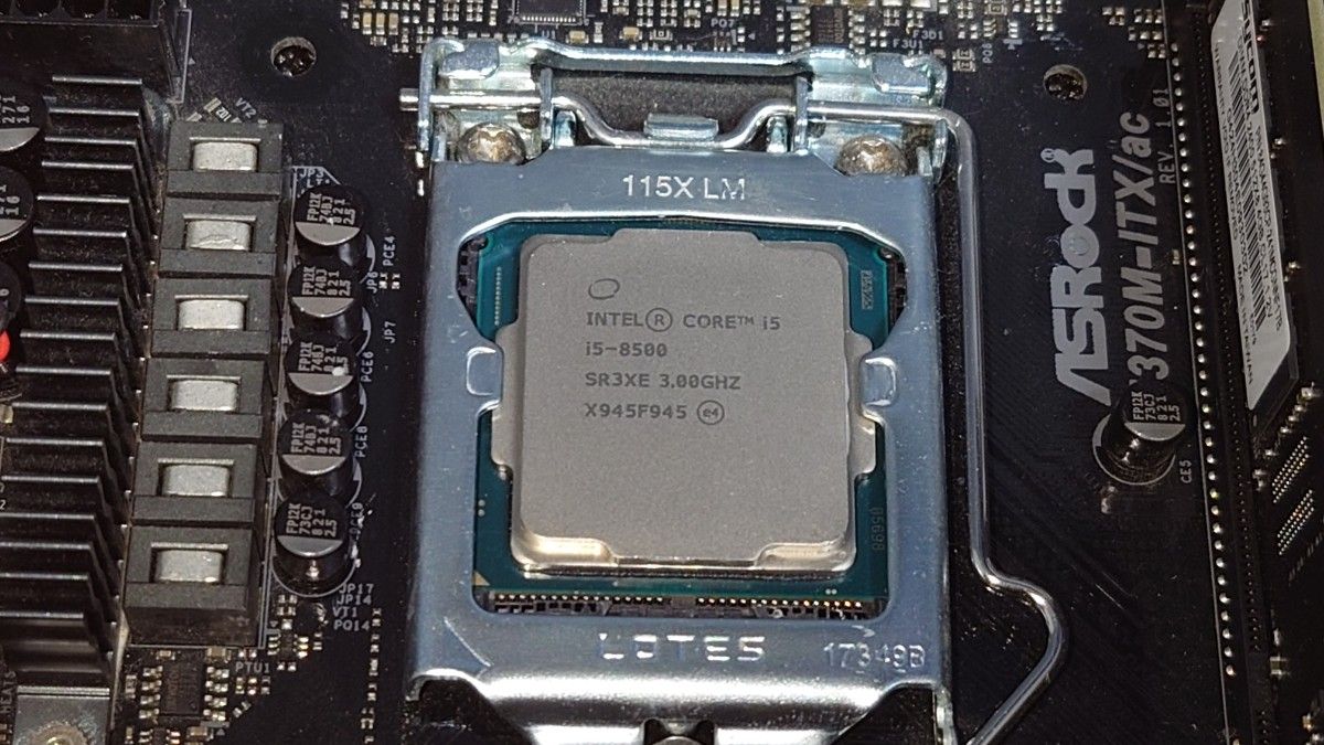 ASRock Z370M-ITX/ac + core i5 8500 メモリ8GB セット 動作確認 ASRock Z370M-ITX/ac + core i5 8500 メモリ8GB セット 動作確認
