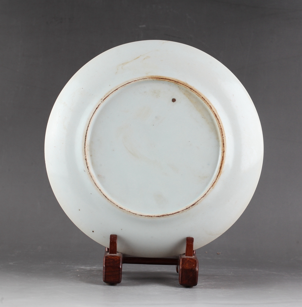 中国 清時代 古染付 青花 花図皿 !直径20.8 cm、高さ1.8cm | bioimune