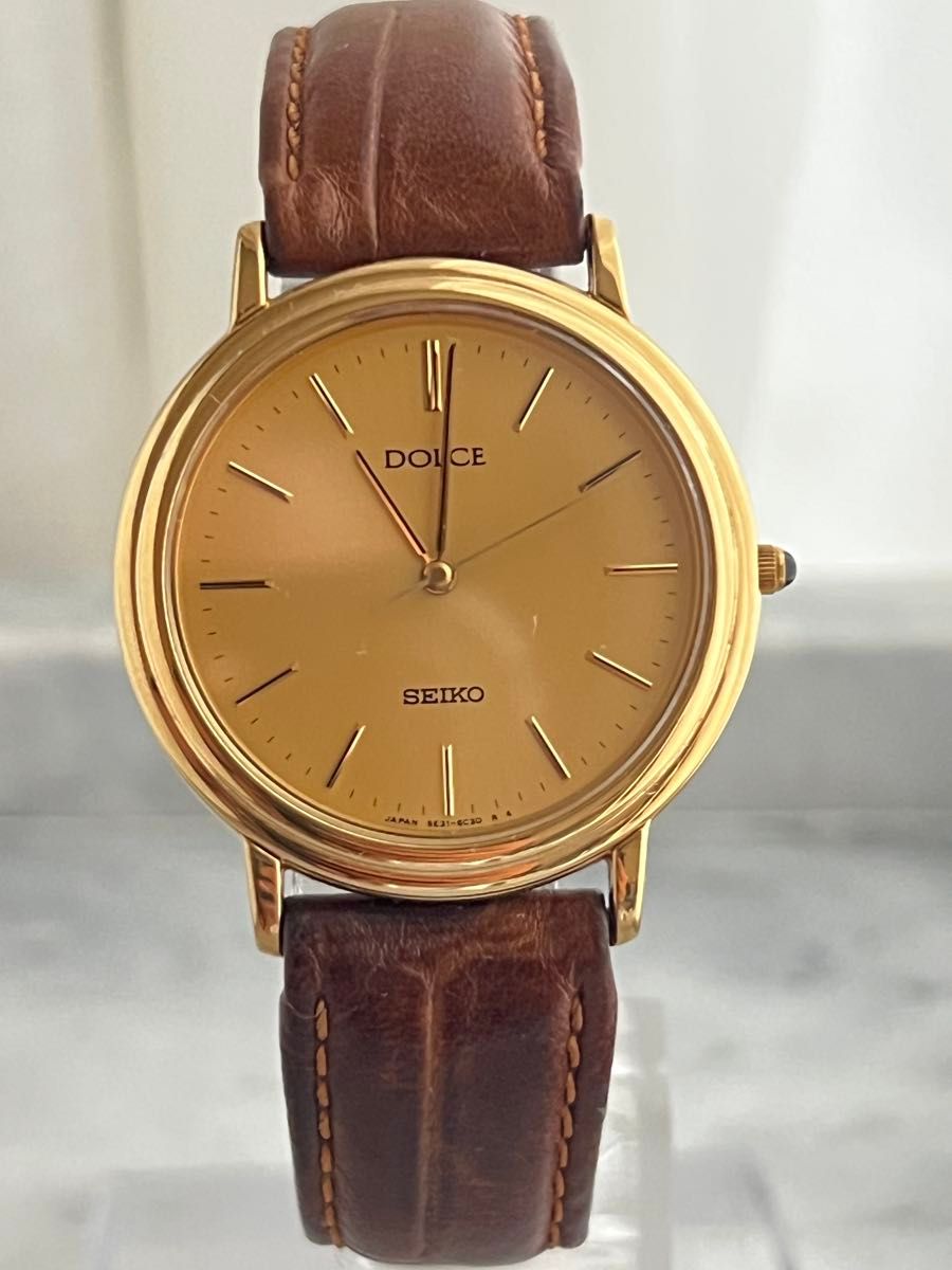 SEIKO DOLCE クォーツ 腕時計 ゴールド 金 メンズ SGP30(【電池 SEIKO DOLCE クォーツ 腕時計 ゴールド 金 メンズ SGP30(【電池