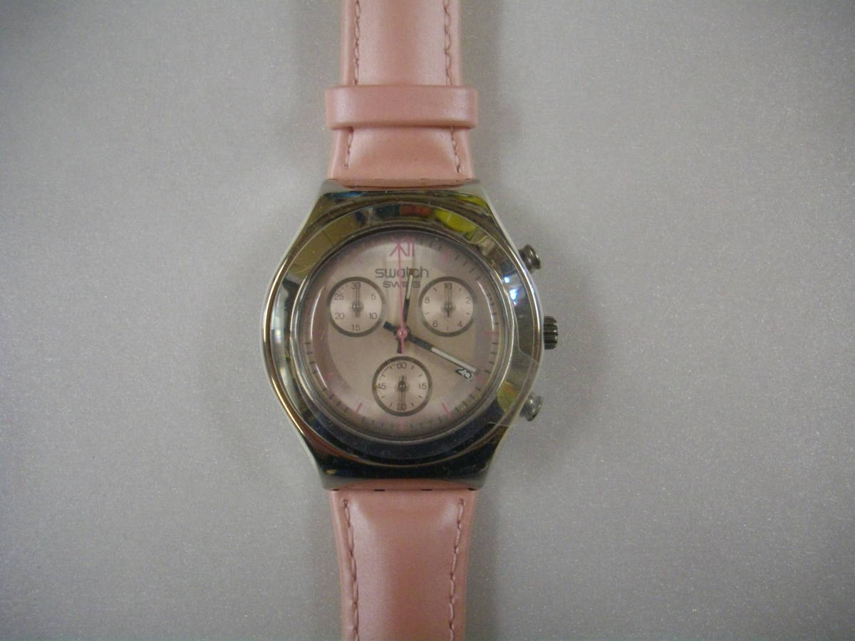 新品・未使用　　Swatch アイローニー YMS410 Taste Of Pink 時計　２００５年頃　_画像2