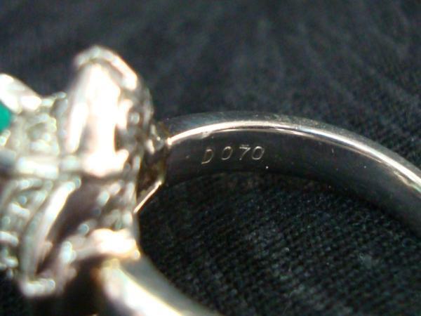 LN 指輪Pt900 プラチナ エメラルド 1.68ct ダイヤモンド リング レディース 最高級 美品_画像5