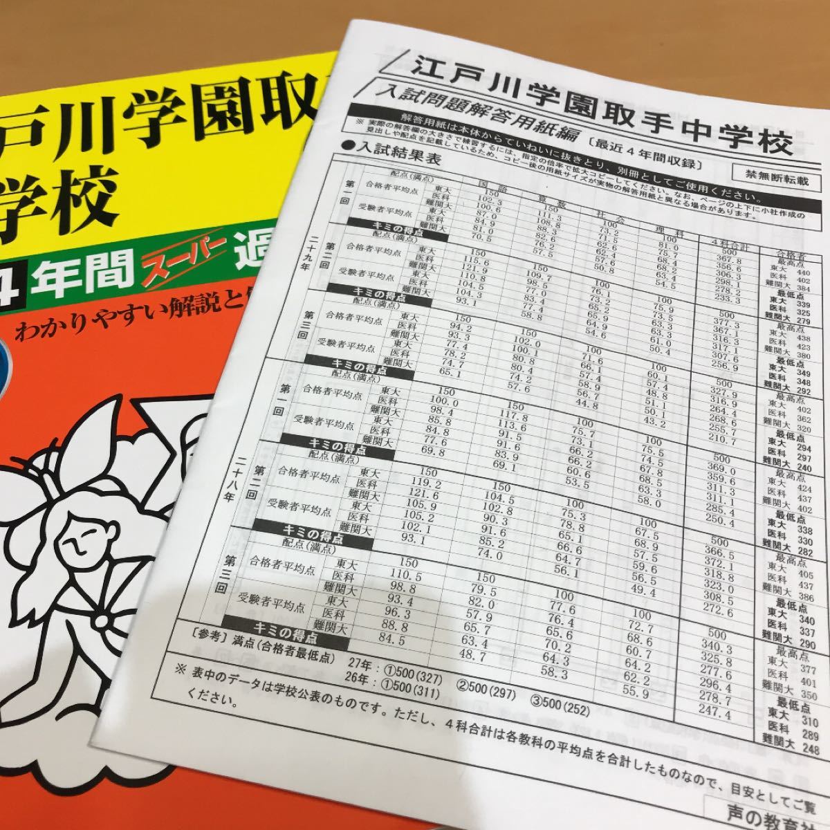 平成30年　江戸川学園取手中学校4年間スーパー過去問 声の教育社