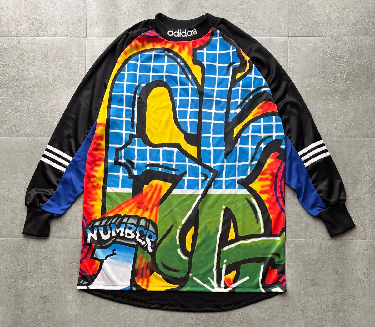 レア 96-97 adidas ゴールキーパーシャツ グラフィティ 総柄 レア 96-97 adidas ゴールキーパーシャツ グラフィティ 総柄