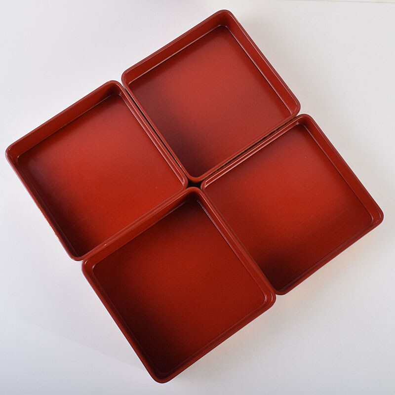 輪島塗 沈金蒔絵 菊彫文 手提四段重箱 共箱 STBM(漆芸)|売買 輪島塗 沈金蒔絵 菊彫文 手提四段重箱 共箱 STBM(漆芸)|売買