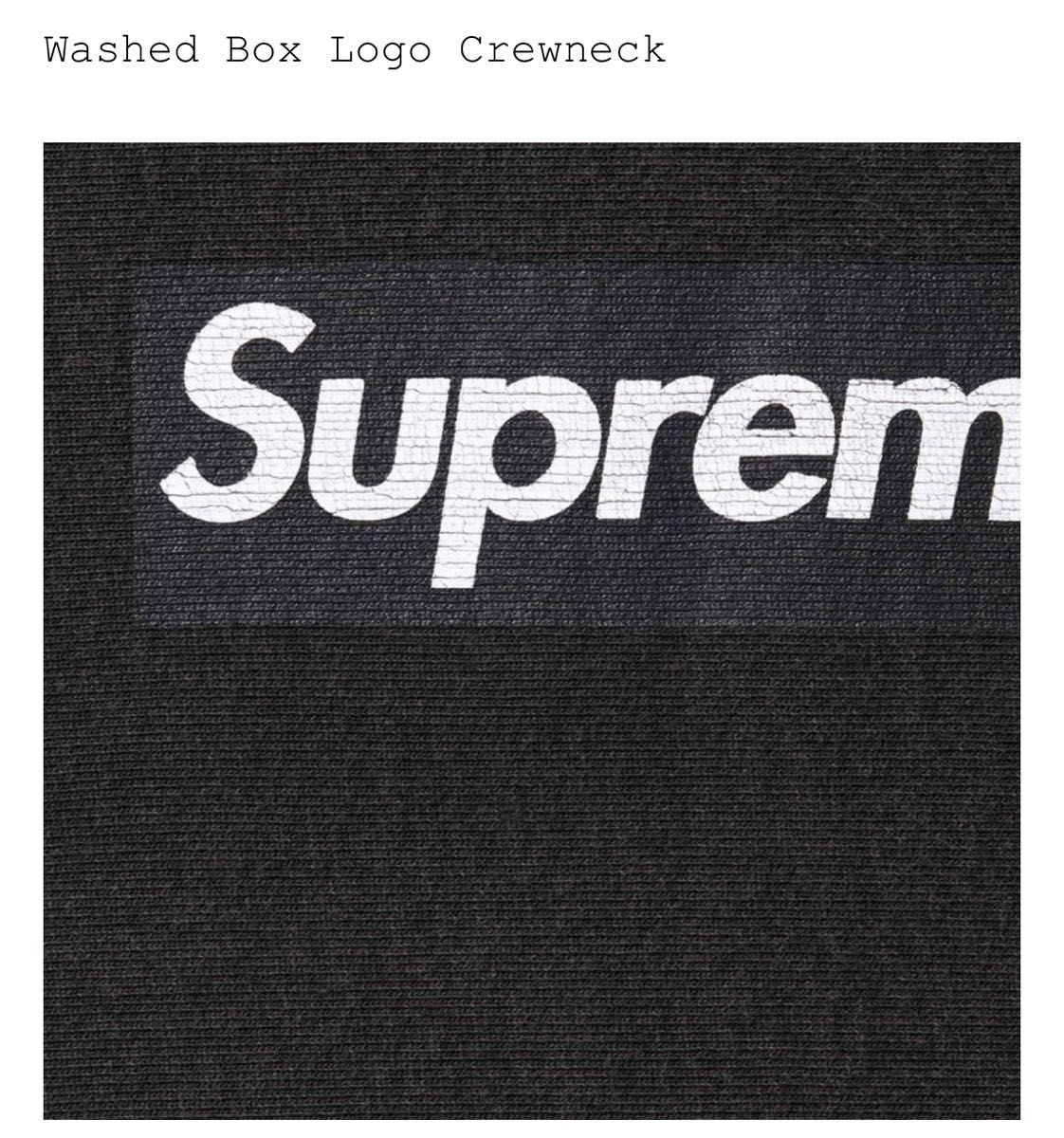 Supreme Washed Box Logo Crewneck シュプリーム ウォッシュド Supreme Washed Box Logo Crewneck シュプリーム ウォッシュド